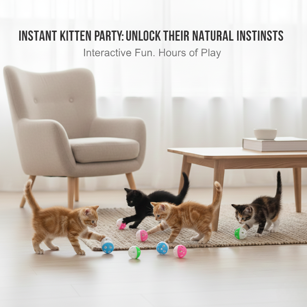 10 PCS Cat Balls with Bell