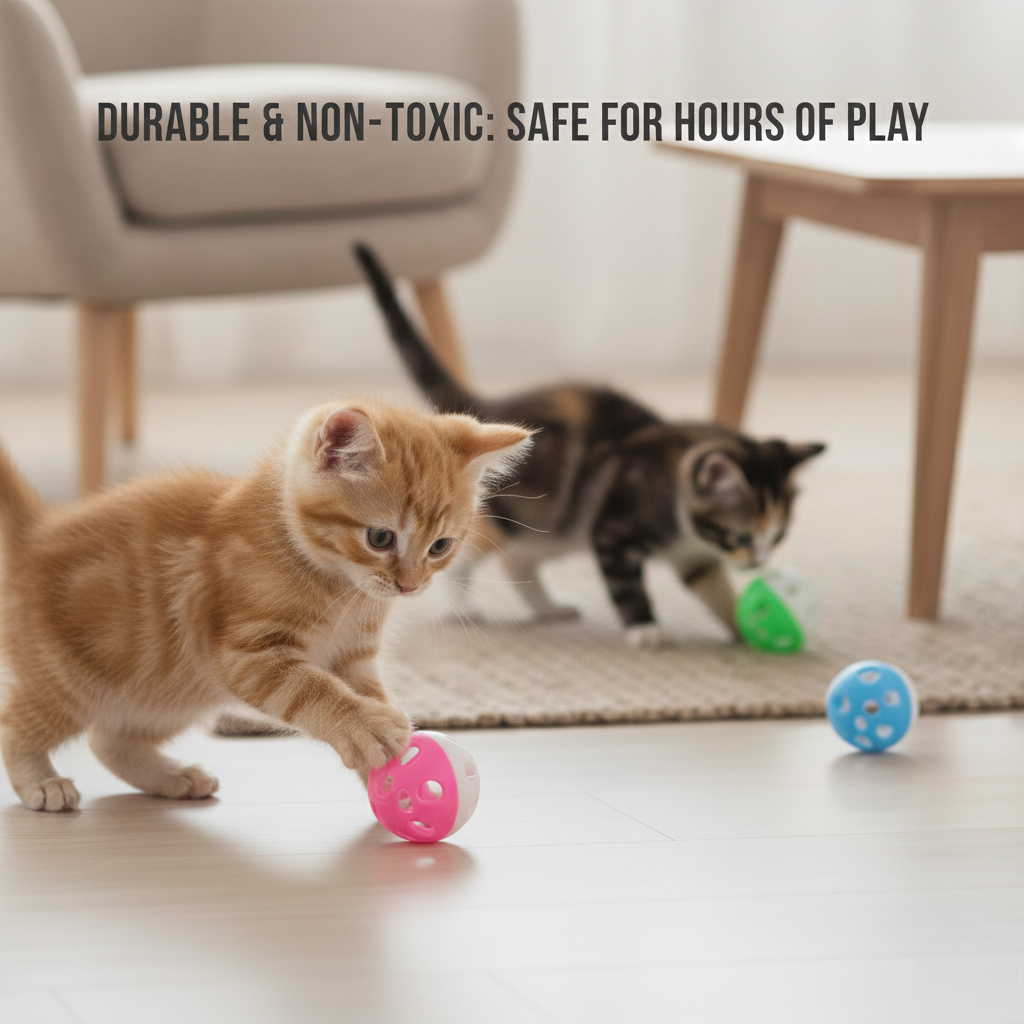 10 PCS Cat Balls with Bell